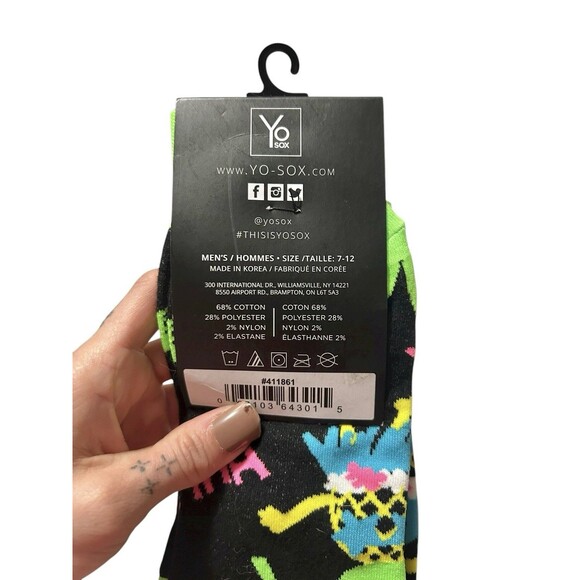 Yo Sox Parquet Kathy lol Sock Lot Of 4 Men’s Fun Design Colorful Printed Casual - Picture 3 of 10
